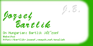 jozsef bartlik business card